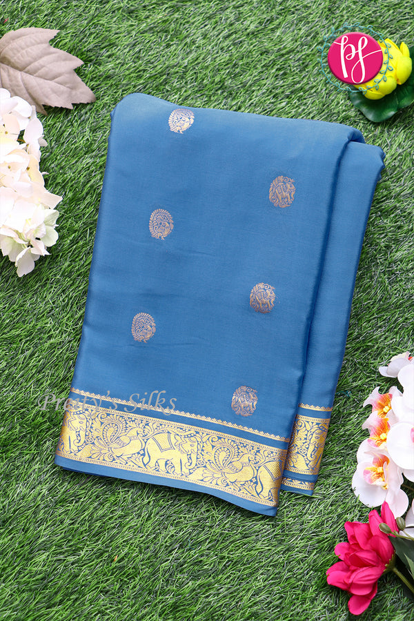Pure Mysore Crepe Silk Saree-PF77430