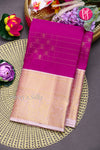 Pure Kanchipuram Silk Saree-Wine With Light Pink-PF81322