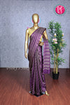 PURE KADDI BANARASI GEORGETTE SILK SAREE-Deep Violet -PA14778
