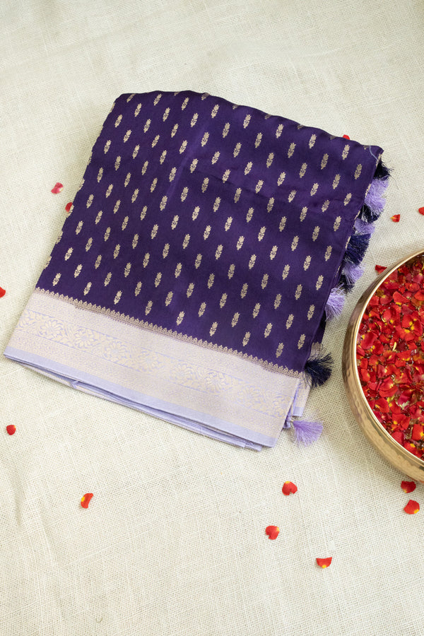 Day 8 Semi Banarasi Crepe Silk Saree-PA48339