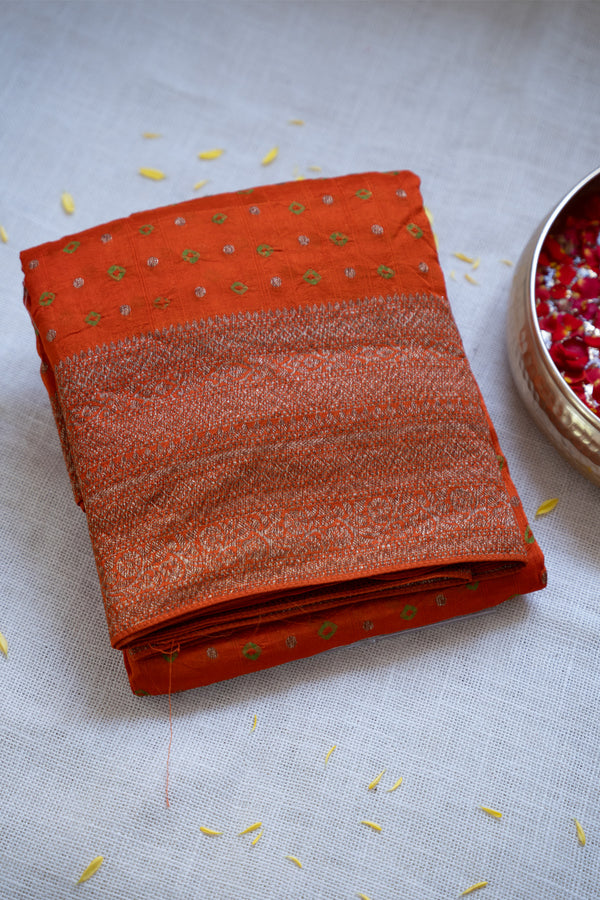Day 1 Tussar Dupion Silk Saree with Bandini prints -PA48639