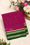 Pure Mysore Crepe Silk Saree -Mejenta pink And Bottlegreen-PF86103