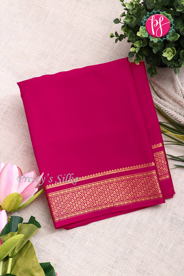 Pure Mysore Crepe Silk Saree -Pink-PA84140