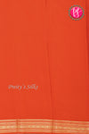 Pure Mysore Crepe Silk Saree-Orange-PA35304