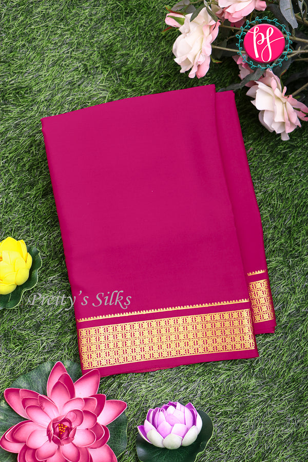 Pure Mysore Crepe Silk Saree-Mejentapink-PA20890