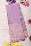 PURE KADDI BANARASI GEORGETTE SILK SAREE-Mauve-PA23833