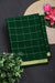 Pure Mysore Crepe Silk Saree-Singlechecks-Bottlegreen-PA20527