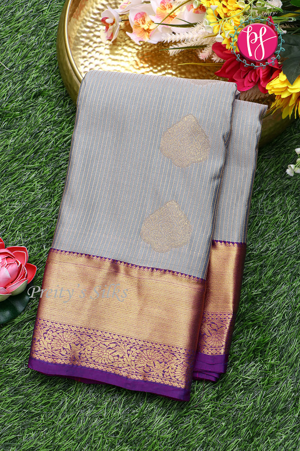 Semi Kanchipuram Silk Saree-PF77110