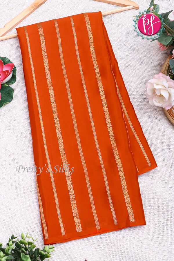 Pure Mysore Crepe Silk Saree Borderless Contrast -PA09550