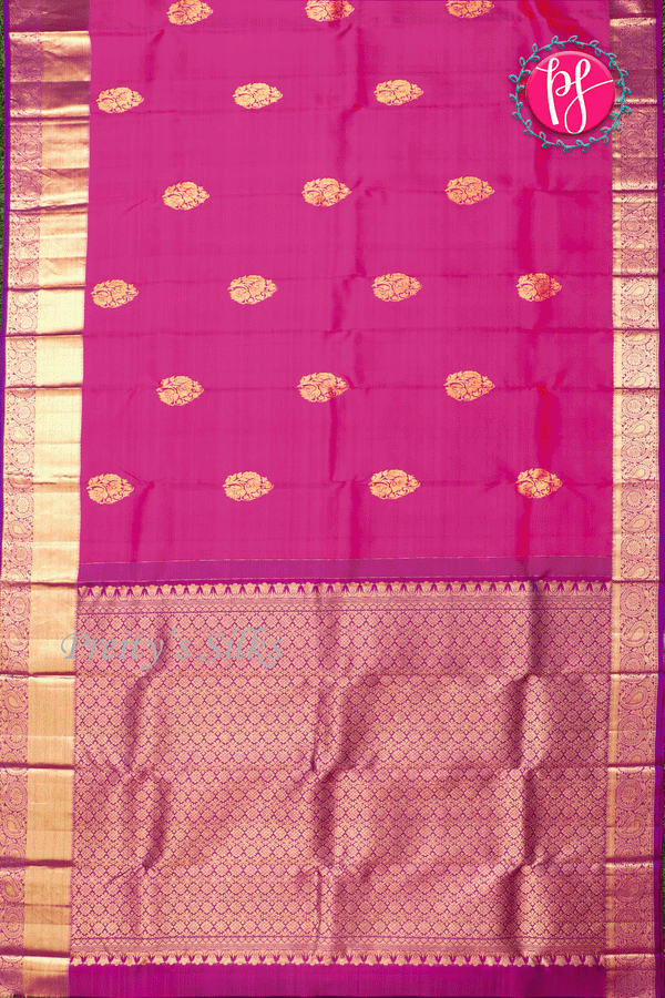 Pure Kanchipuram Silk Saree-MejentaPink-PA39434