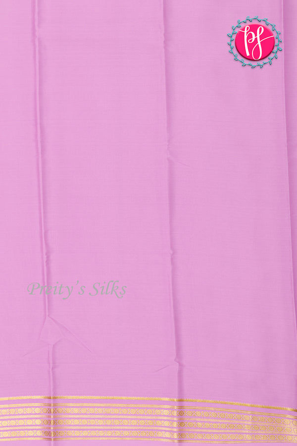 Pure Mysore Crepe Silk Saree-Pastel Pink-PA33665