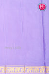 Pure Mysore Crepe Silk Saree-Contrast-Dark Purple And Lavender-PA19804