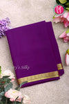Pure Mysore Crepe Silk Saree -Purple-PA11134