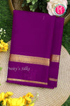Pure Mysore Crepe Silk Saree-Purple-PA21800