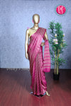 PURE KADDI BANARASI GEORGETTE SILK SAREE-Deep Pink-PA14778
