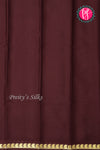 Pure Mysore Crepe Silk Saree-DarkMarron- PA21766