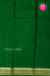 Pure Mysore Crepe Silk Saree-Pink And Green-PA28717