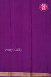 Pure Mysore Crepe Silk Saree-Double checks-Rosepink And Purple-PA26523
