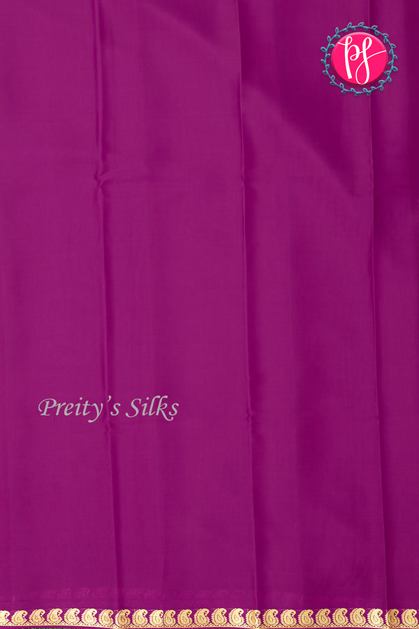 Pure Mysore Crepe Silk Saree-Purple-PA21766