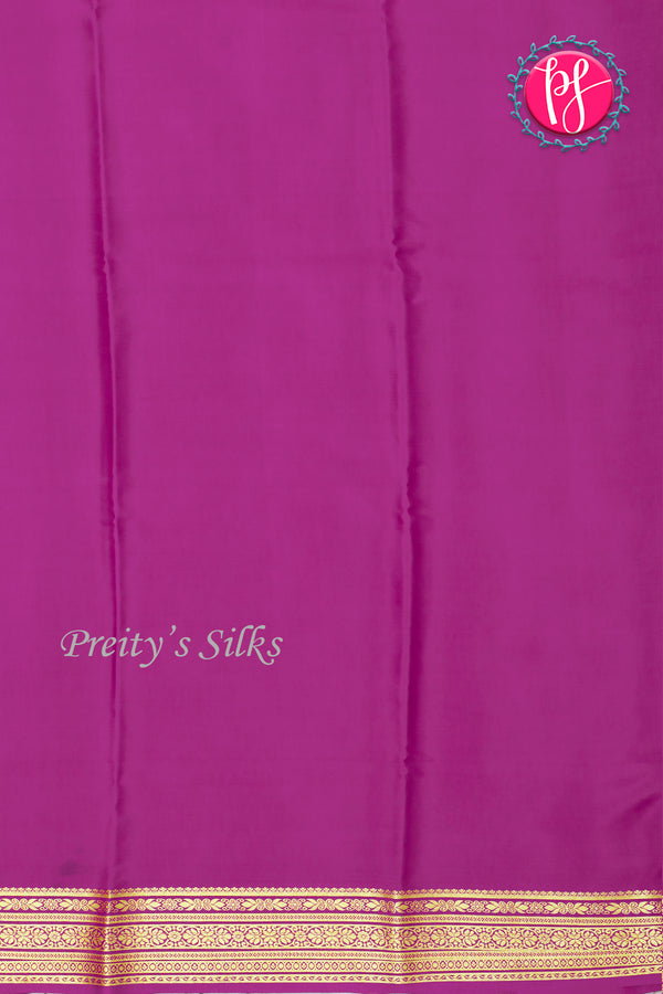 Pure Mysore Crepe Silk Saree-Lilac And Purple- PA28937