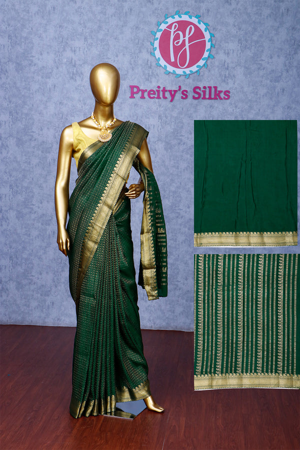 PURE KADDI BANARASI GEORGETTE SILK SAREE-PA23868