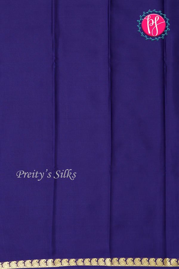 Pure Mysore Crepe Silk Saree-Navyblue-PA21766