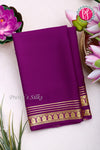 Pure Mysore Crepe Silk Saree -Wine-PA03096