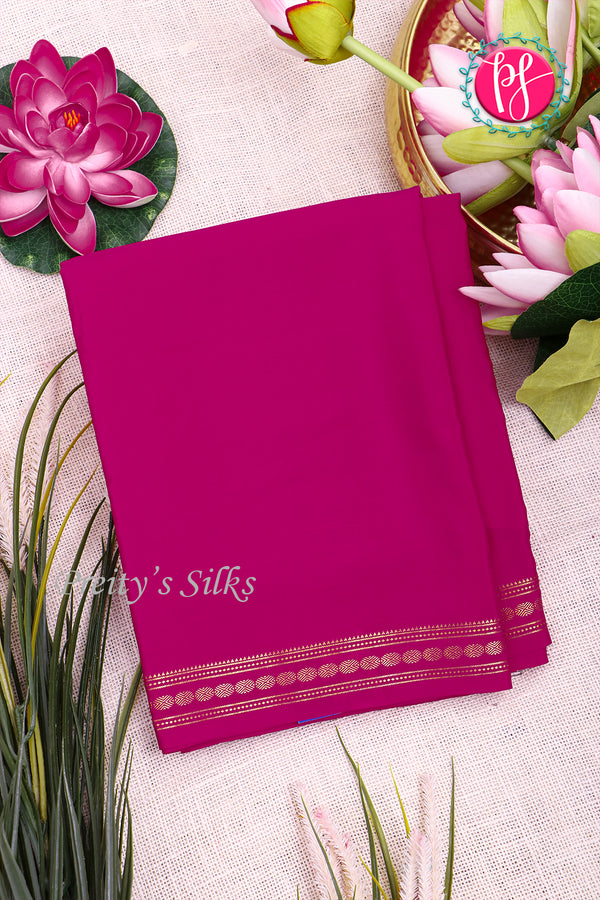 Pure Mysore Crepe Silk Saree-Mejentapink-PA20546