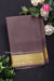 Pure Mysore Crepe Silk Saree -Dark mauve-PA01330