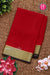 Pure Mysore Crepe Silk Saree -Red with Black-PF79503