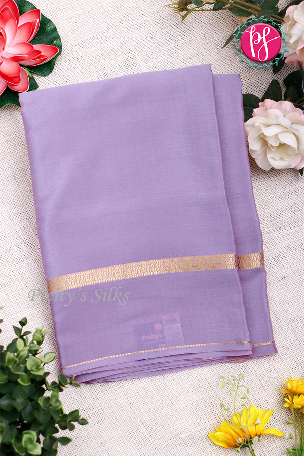 Pure Mysore Crepe Silk Saree-Mauve-PA19482