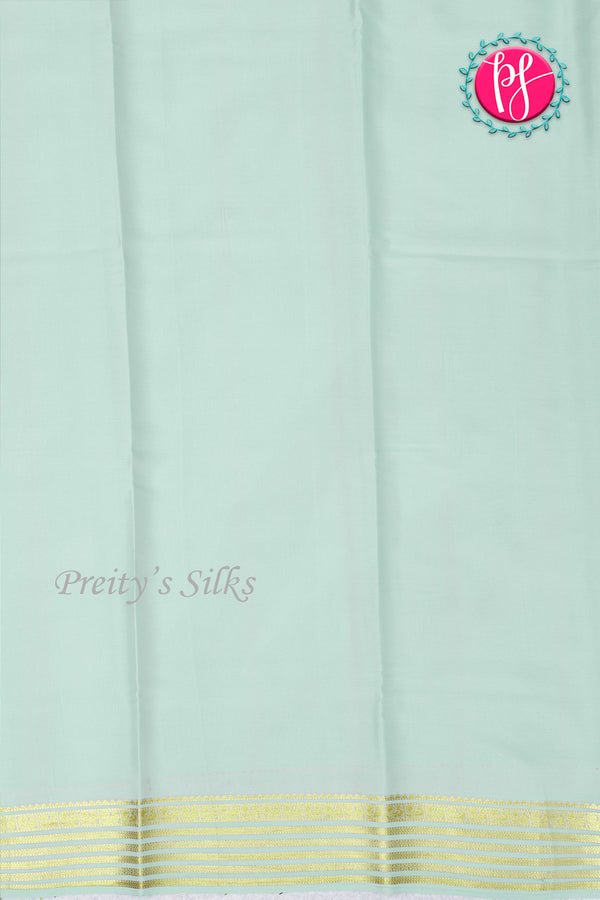 Pure Mysore Crepe Silk Saree-Deepmarron And Soft pastelbluePA28717