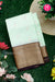 Half Pure Kanchipuram Silk Saree-Light mint And Deepbrown-PA25960
