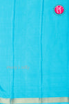 Pure Mysore Crepe Silk Saree-Aquablue-PA33565