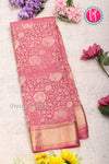 PURE KADDI BANARASI GEORGETTE SILK SAREE-Pastelpink-PA23868
