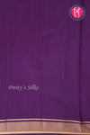 Pure Mysore Crepe Silk Saree -Orange And Purple-PA10699