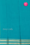 Pure Mysore Crepe Silk Saree-Neongreen And Tealblue-PA29001