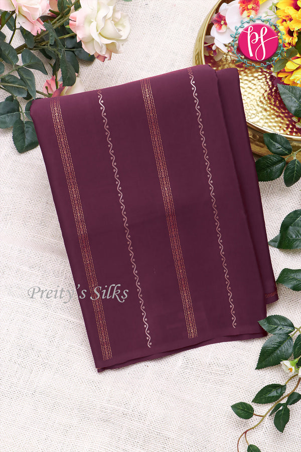 Pure Mysore Crepe Silk Saree Borderless -PA09550