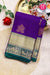 Half Pure Kanchipuram Silk Saree-Purple And Peacockblue-PF47884