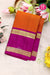 Pure Kanchipuram Silk Saree-Orange And MagentaPink- PF45401