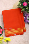Pure Mysore Crepe Silk Saree-Orange-PA19538