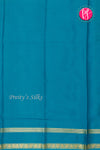 Pure Mysore Crepe Silk Saree-Mustardyellow And Tealblue- PA22264