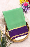 Pure Mysore Crepe Silk Saree With Contrast Bentex Border-PF39162