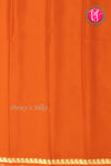 Pure Mysore Crepe Silk Saree-Orange-PA21766