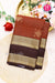 Pure Kanchipuram Silk Saree-PF72334 - Rust Orange with Deep brown
