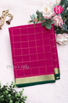 Pure Mysore Crepe Silk Saree -Mejentapink And Bottlegreen-PA09448