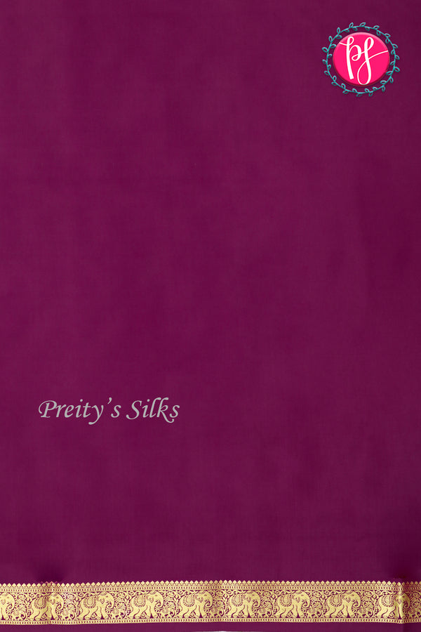 Pure Mysore Crepe Silk Saree-Deepwine-PA19804