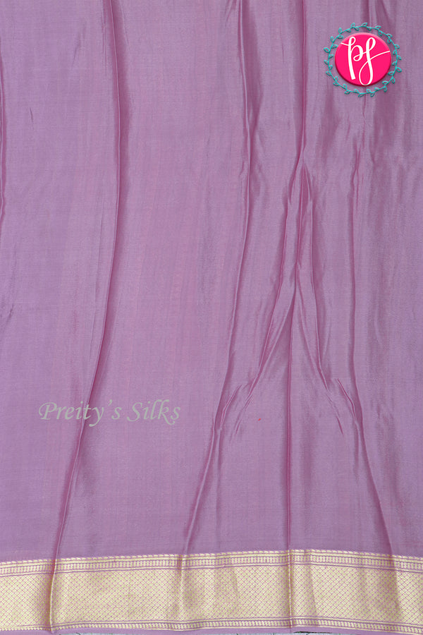 PURE KADDI BANARASI GEORGETTE SILK SAREE-Pastellavender-PA23868