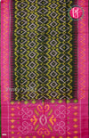 Pure Pochampally Soft Silk saree - Bottle Green - Ligth Pink -PF38077