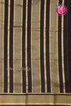 Pure Mysore Crepe Silk Saree -Mustardyellow And Black-PA10699